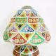 Ancient camel leather lamp and wooden base