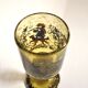 Roemer glass in bubble glass, enamelled, hunter Alfred TAUBE VOHENSTRAUSS Germany