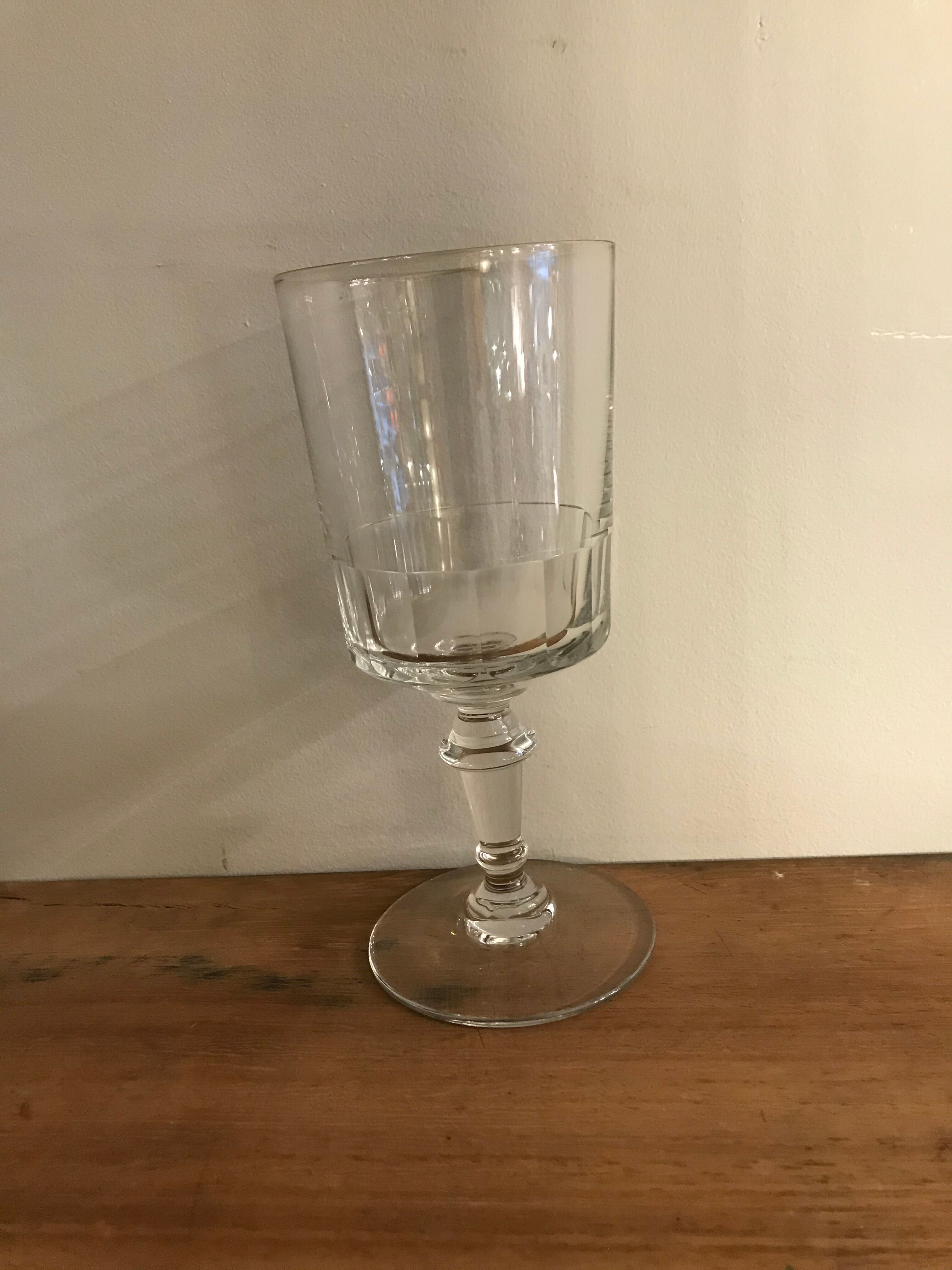 12 old and blown glass walking glasses