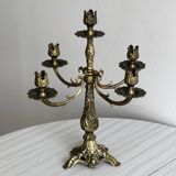 5-arm brass candlestick