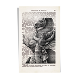 "Pegasus" print on book