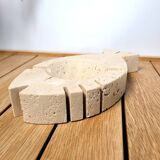 Empty ashtray travertine marble pocket 1970