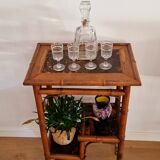 Bamboo side table late 19th century Perret and Vibert style
