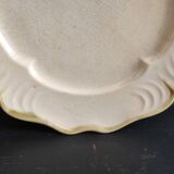 Set of 2 antique French fondue or artichoke plates in Majolica