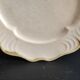 Set of 2 antique French fondue or artichoke plates in Majolica