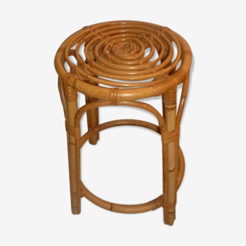 Tabouret rotin 1960