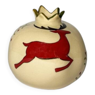 Grand vase in iznique ceramic christmas (red deer)