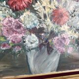Oil on canvas, bouquet of flowers