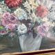 Huile sur toile, bouquet de fleurs