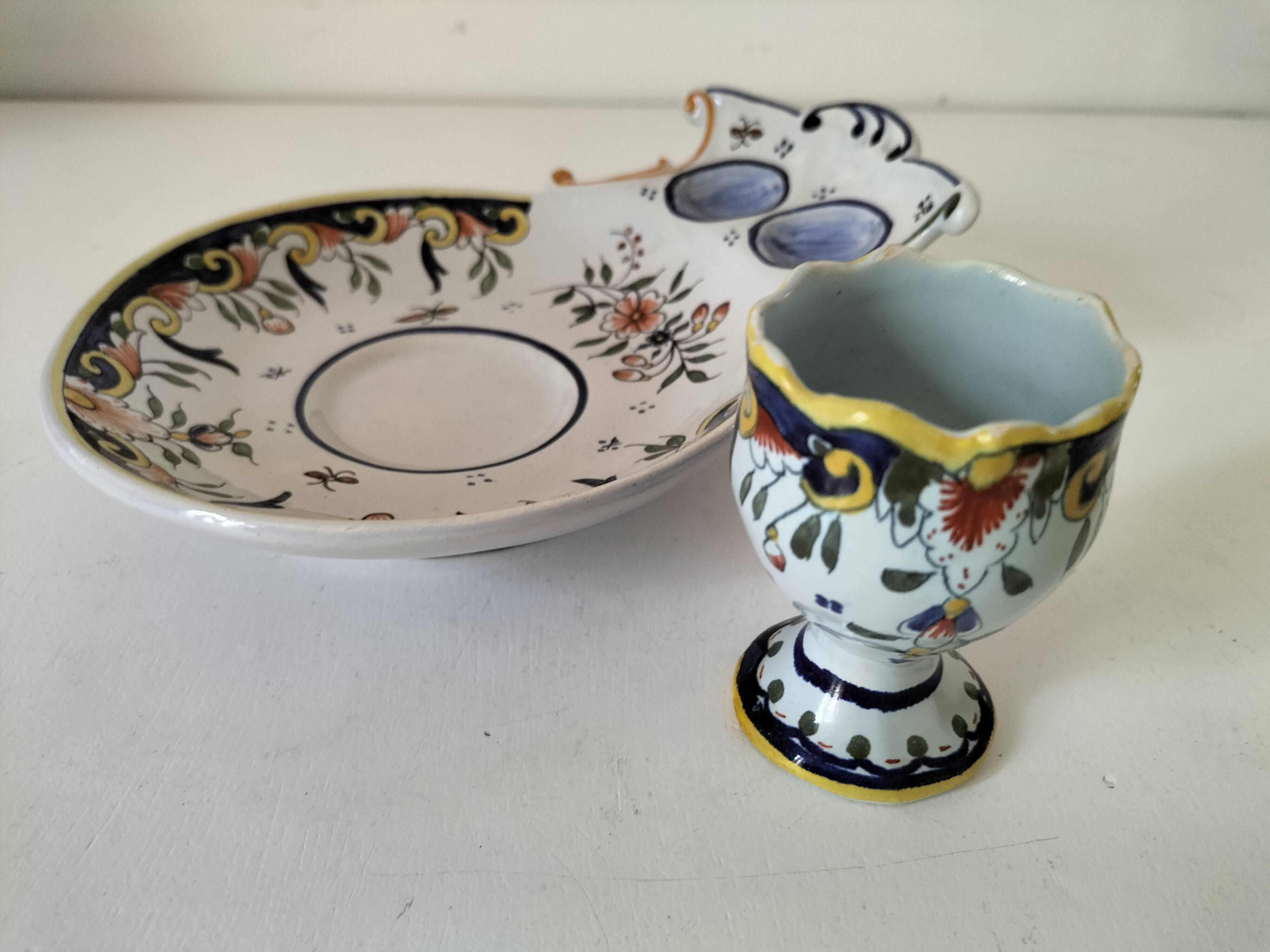 Geo Martel egg service Desvres no. 1687 – Lambrequin decoration