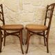Pairs of old caned bistro chairs cambier n°229