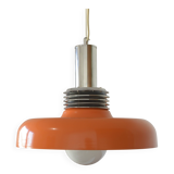 Vintage Orange Mid Century Modern Pendant Lamp Yugoslavia in the 1970's