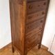 Chiffonnier Art déco à six tiroirs en bois vers 1930