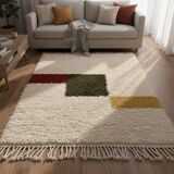 Handmade pure wool rug, size 150 x 250 cm