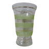 Vase en verre granité vert vintage