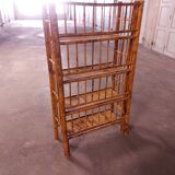 Vintage folding bamboo shelf