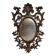 Antique Louis XV style mirror, richly carved with decorations of scrolls, shells, and foliage.