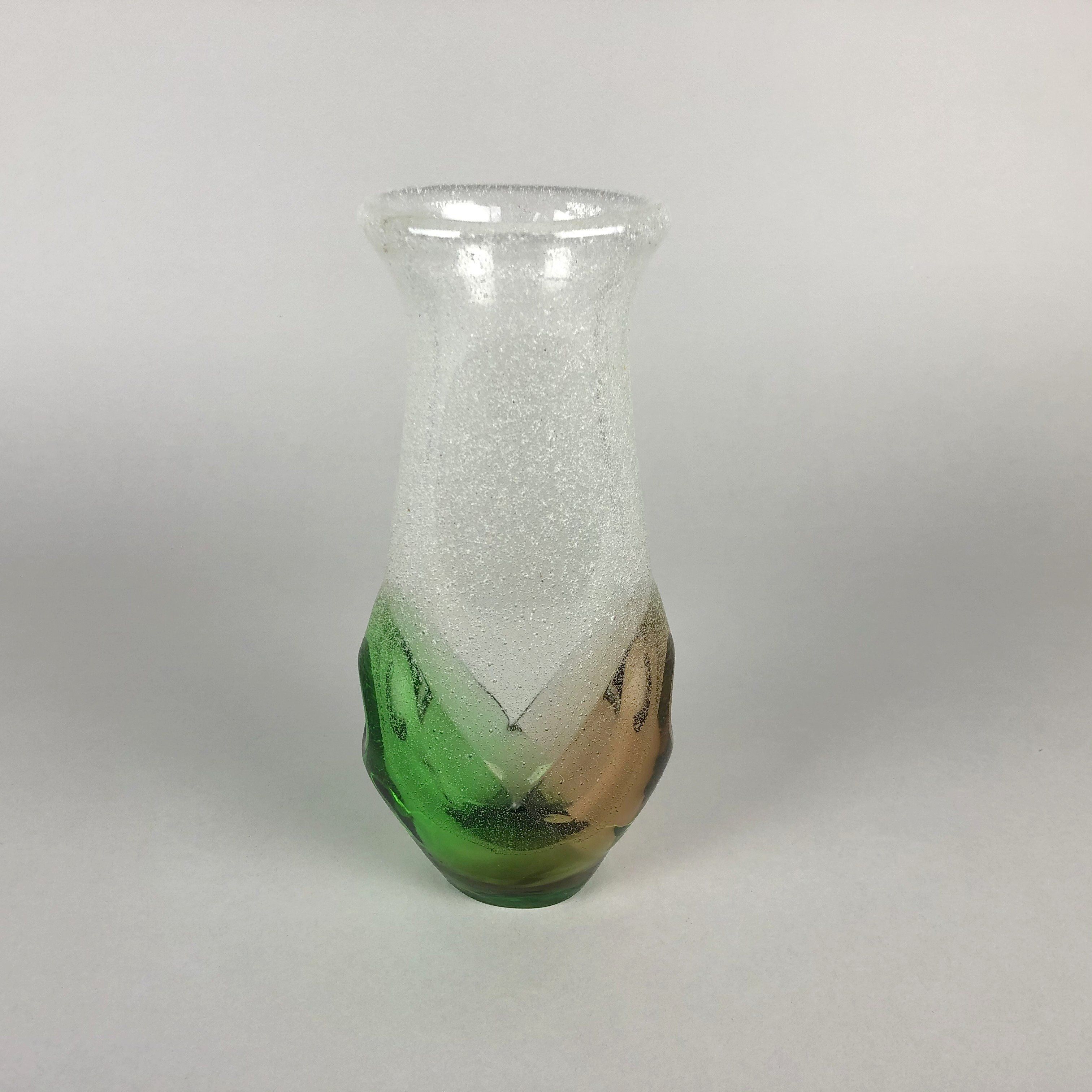 Glass vase designed by Frantisek Spinar for Skrdlovice glassworks, 1970's