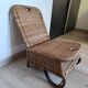 Vintage rattan folding picnic chair