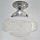 Ceiling lamp Art Deco frosted glass diamond decoration aluminum 30s