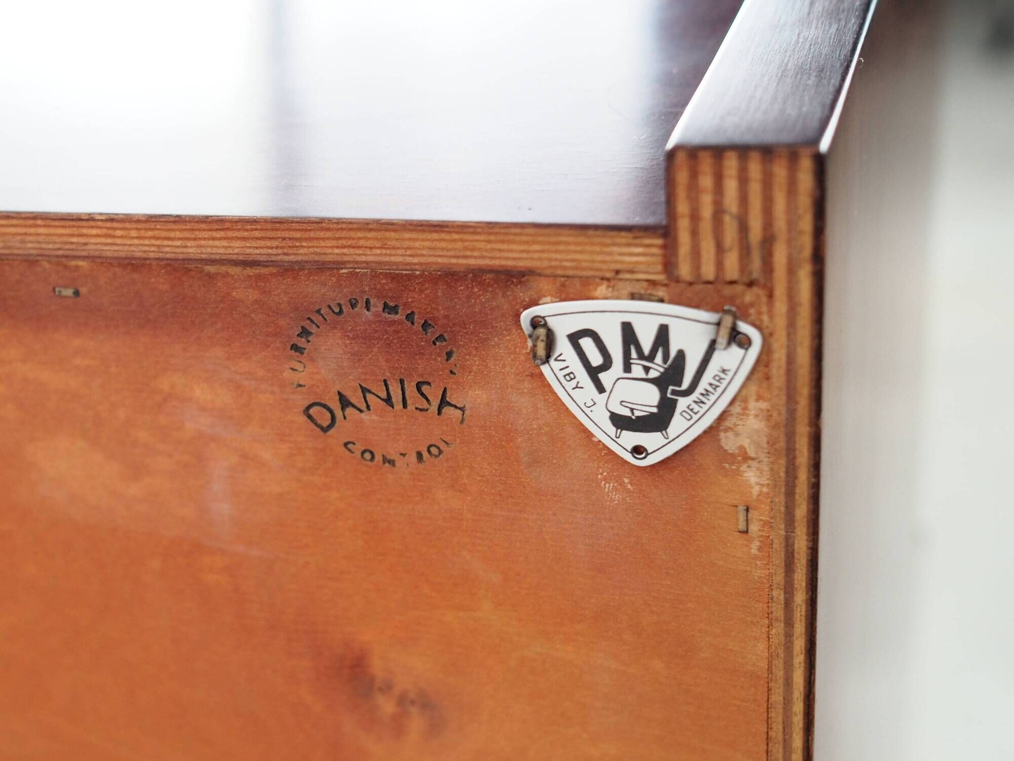Mahogany secretary, Danish design, 1970s, manufacturer: PMJ Viby J