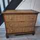commode vintage année 70 maugrion roche bobois rotin cannage