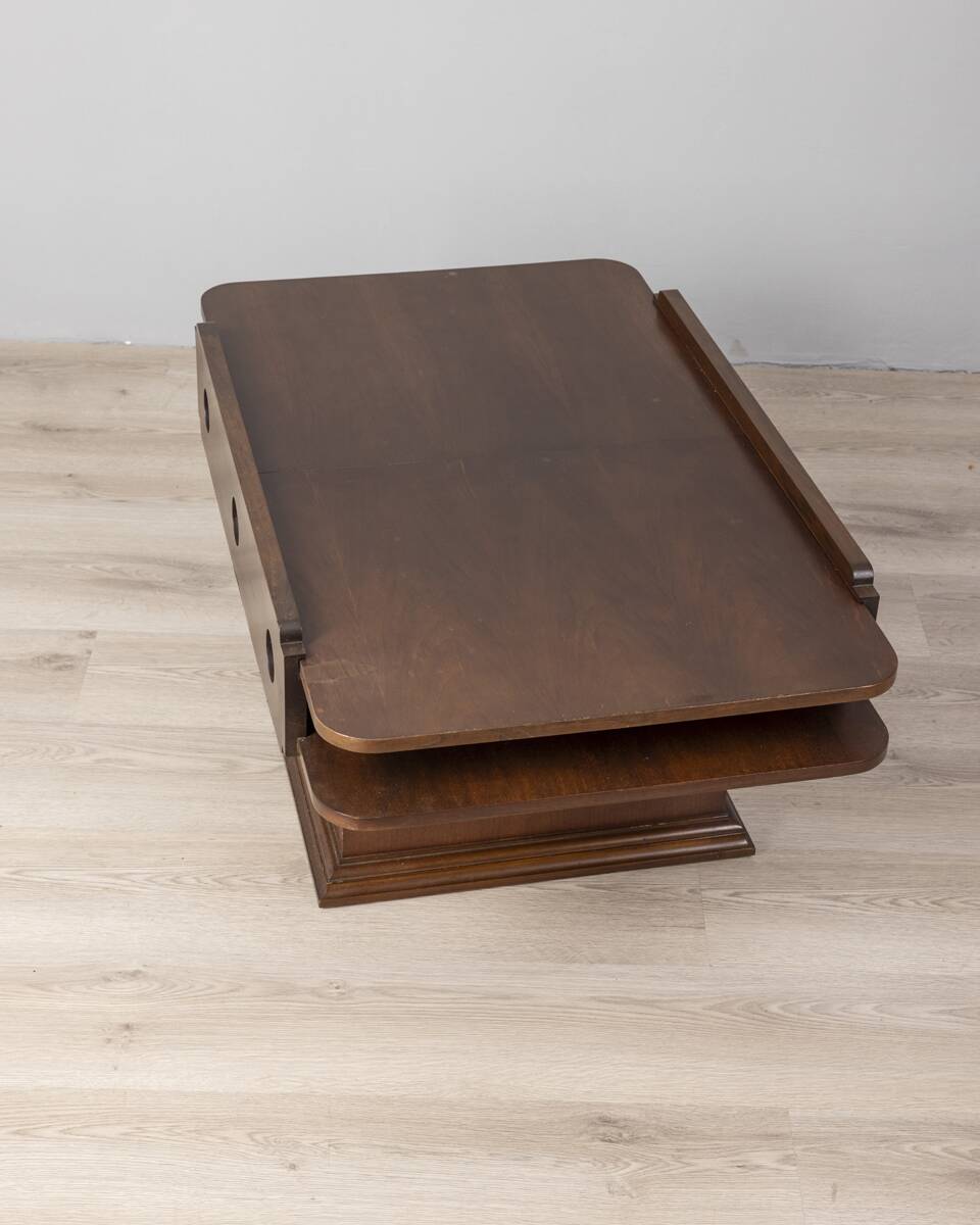 Vintage 60s coffee table with storage unit Italian design