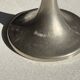 Vase soliflore vintage en métal gris à pied évasé H17 D6