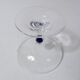 6 champagne glasses in Arques crystal Venice sapphire