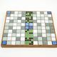 Mosaic tray with stoneware tiles in wooden frame, Bauhaus, 1970s