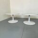 2 White Paulin Artifort Side tables for Regis