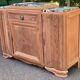 Art Deco sideboard renovated in solid walnut with Saint Laurent marble, 1930.