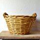 Large wicker basket - Woven wooden awning