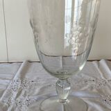 Crystal cup with grape decoration
