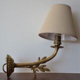 Golden foliage wall lamp