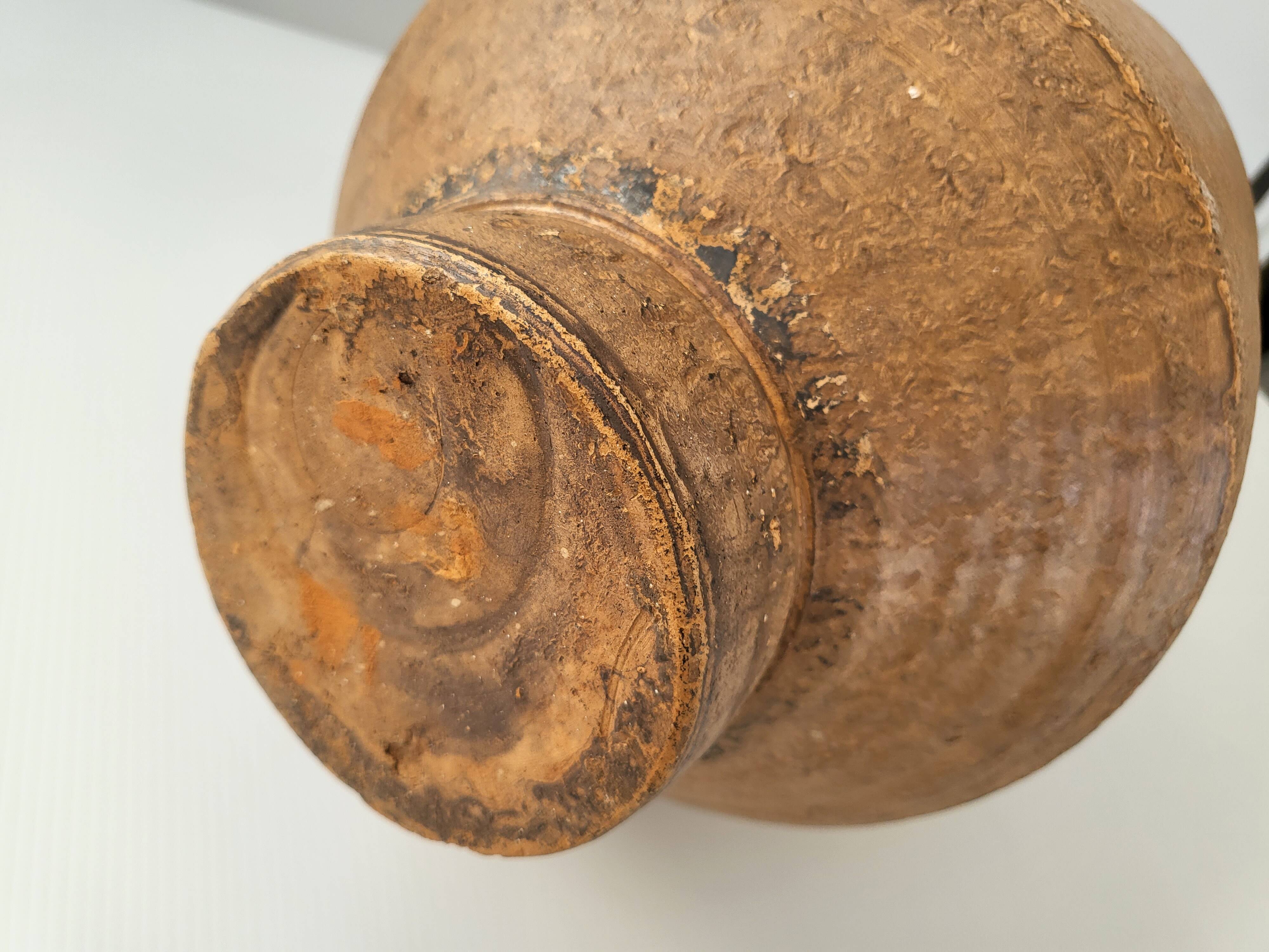 Vintage terracotta amphora vase 1960