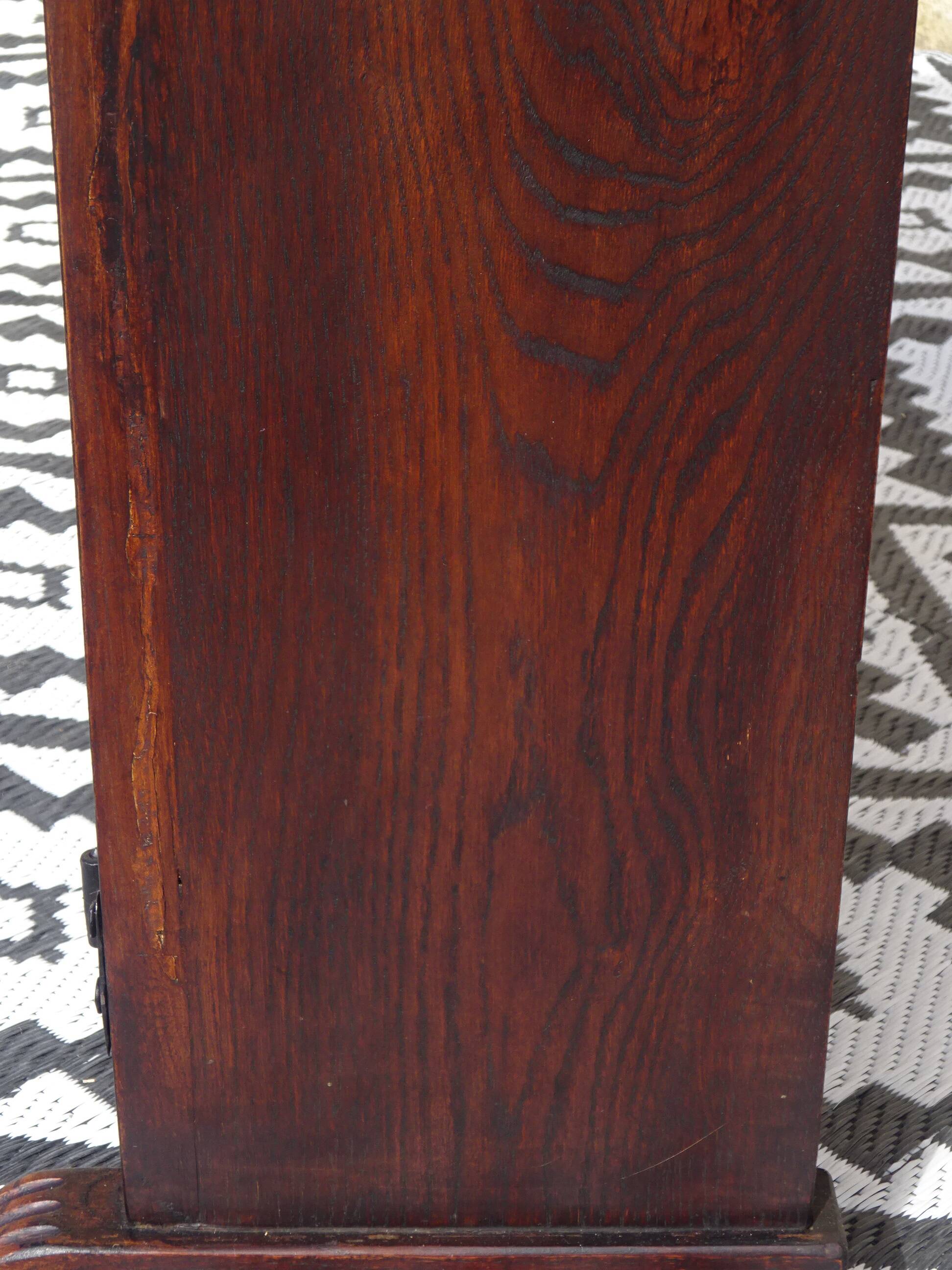 Shallow solid oak sideboard