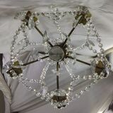 Chandelier with 5 lights in bronze and crystal