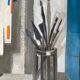 Cubist painting by Guy Feinstein (born in 1929) "The Artist's Studio"