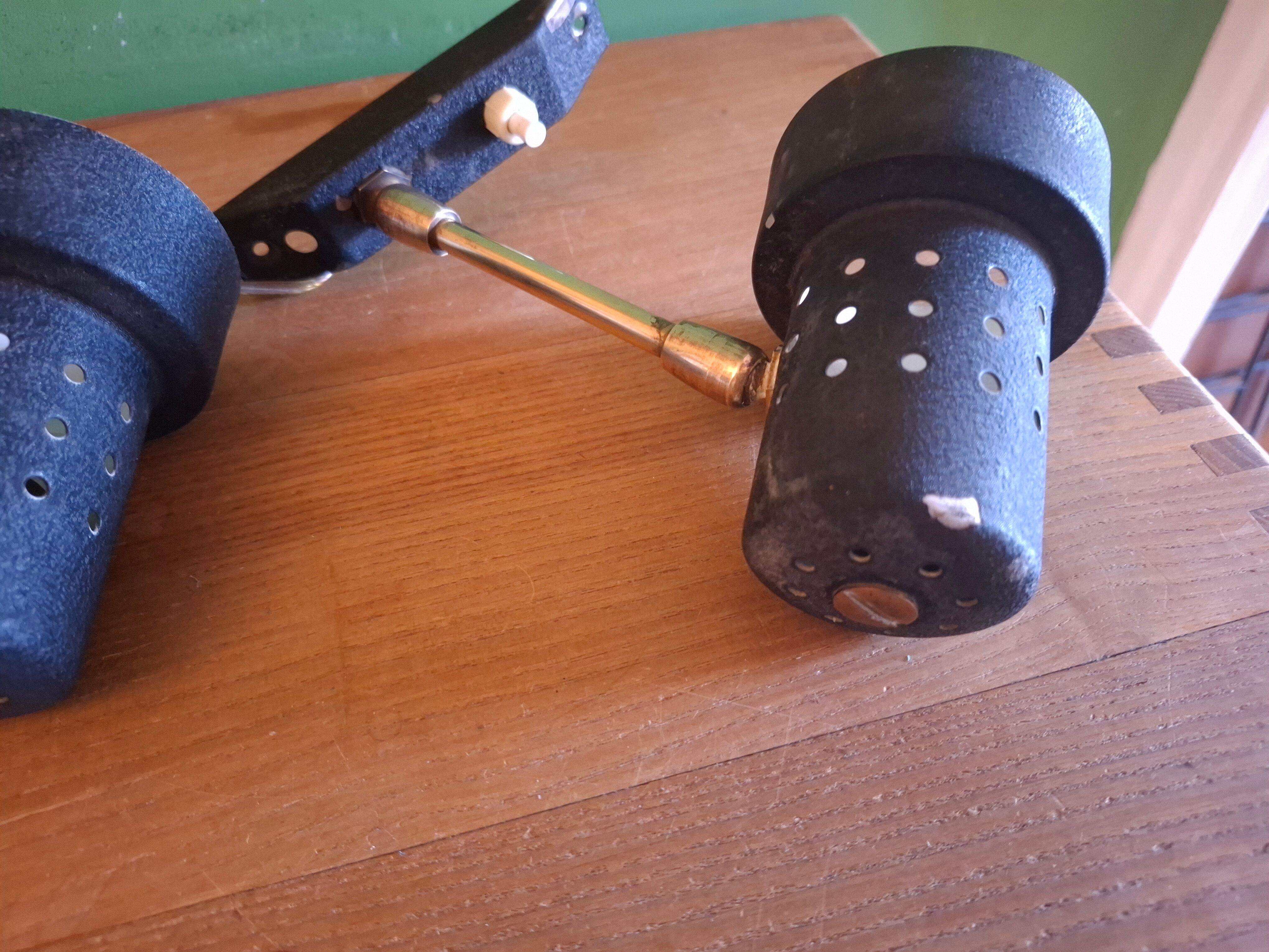 2 metal wall lights from the 60s.