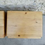 Pair of pine bedside tables from Les Arcs by Charlotte Perriand, 1960s-70s