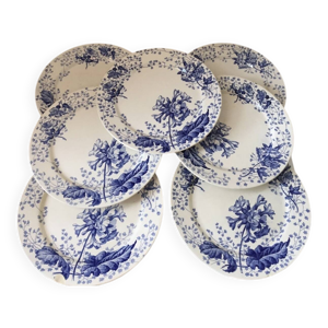 7 assiettes en terre - creil