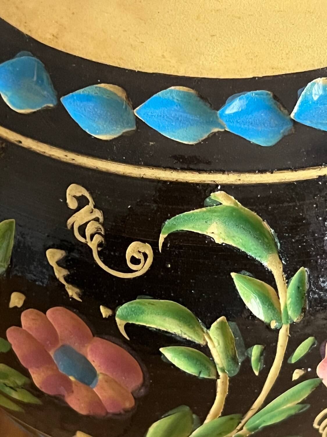 Vase perse forme boule XXe