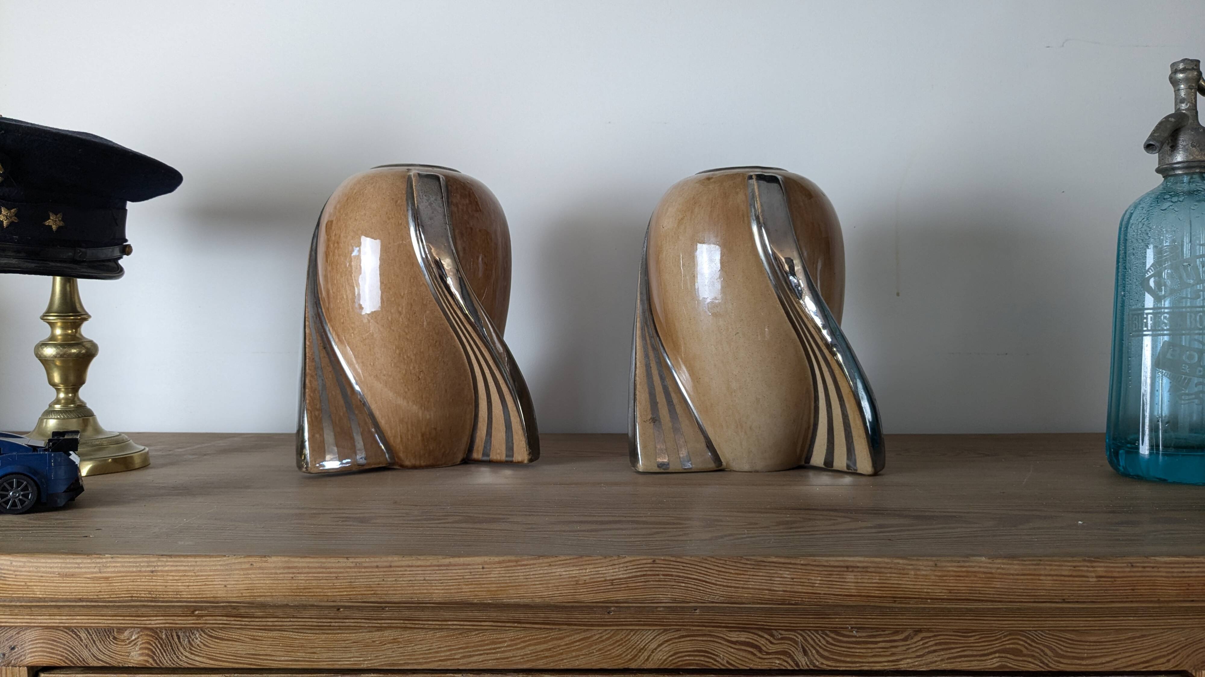 Paire de vases en céramique vintages