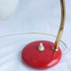 Office lamp or bedside made in italy from the 60's red and white color