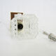 Vintage lay lamp with plastic base and formica, glass tube,  60/70s