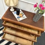 Vintage compass foot chest of drawers