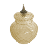 Vintage amber glass suspension