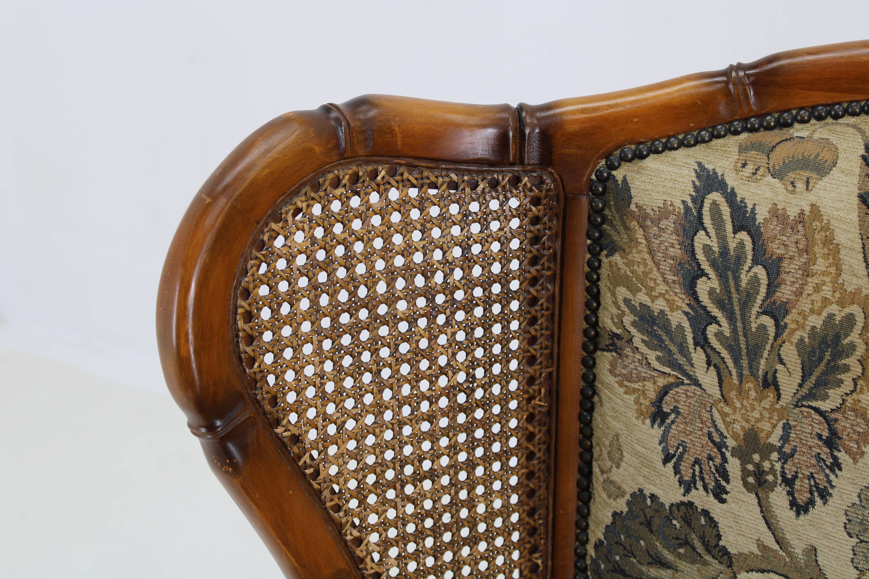 1960s Pair of Rattan Armchairs , Italy