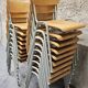 Lot of 18 vintage stackable bistro chairs 1970